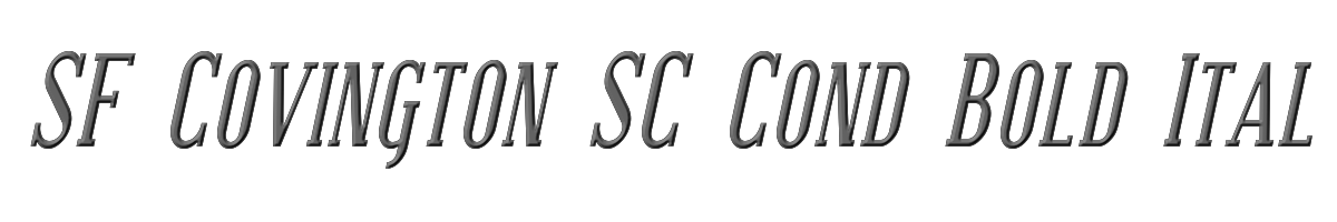 SF Covington SC Cond Bold Italic 