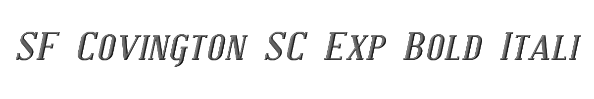 SF Covington SC Exp Bold Italic 