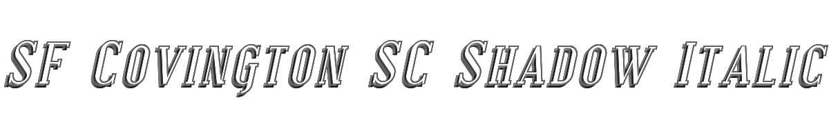 SF Covington SC Shadow Italic 