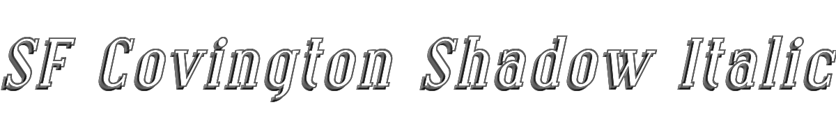 SF Covington Shadow Italic 