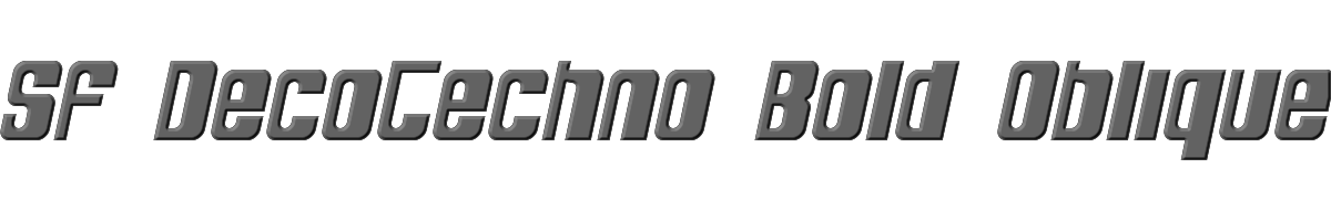 SF DecoTechno Bold Oblique 