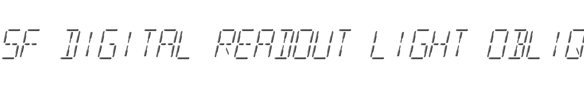SF Digital Readout Light Oblique 