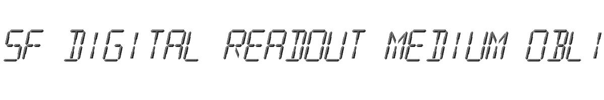 SF Digital Readout Medium Oblique 