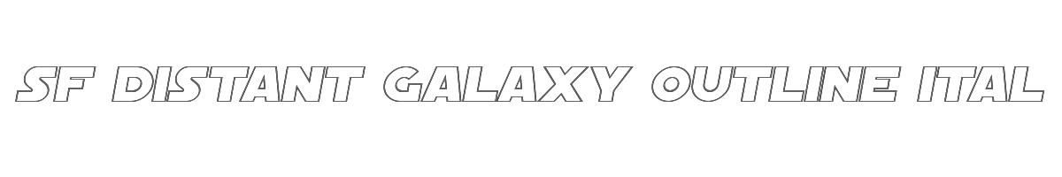 SF Distant Galaxy Outline Italic 