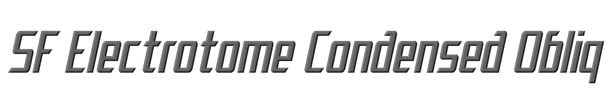 SF Electrotome Condensed Oblique 
