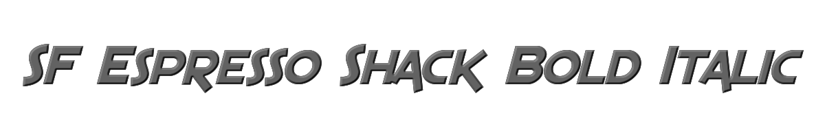SF Espresso Shack Bold Italic 
