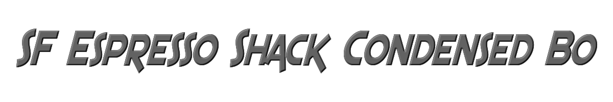 SF Espresso Shack Condensed Bold Italic 