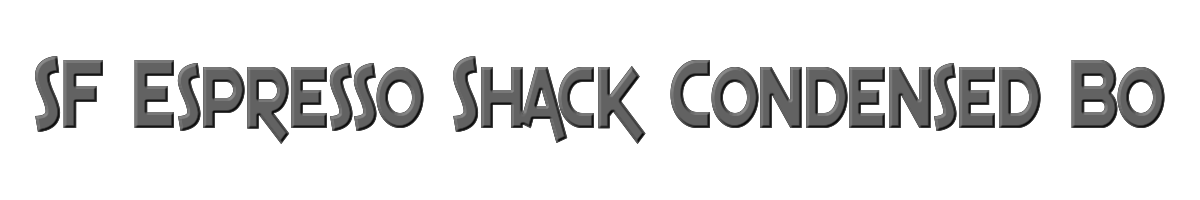 SF Espresso Shack Condensed Bold 