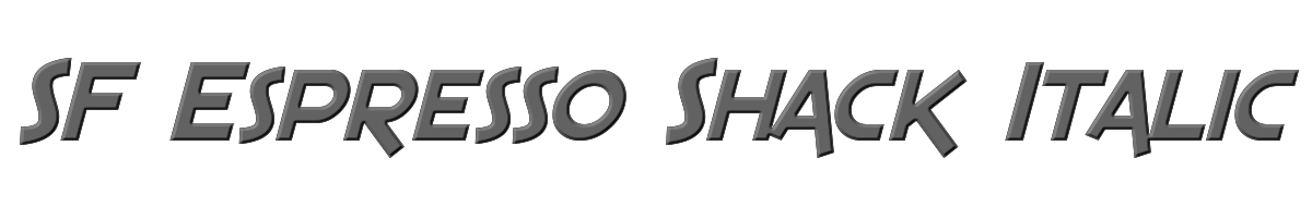 SF Espresso Shack Italic 