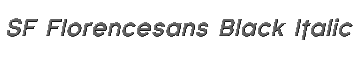 SF Florencesans Black Italic 