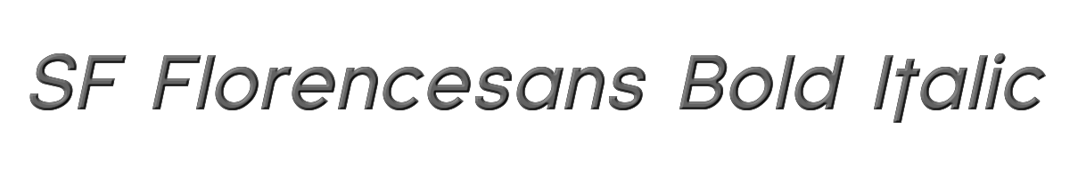 SF Florencesans Bold Italic 