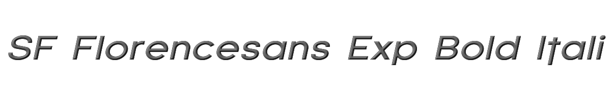 SF Florencesans Exp Bold Italic 
