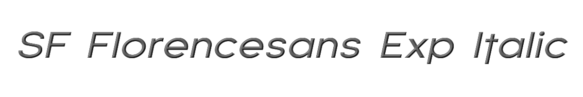 SF Florencesans Exp Italic 