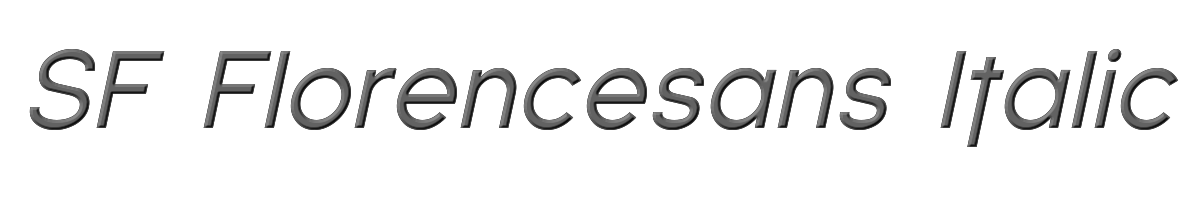 SF Florencesans Italic 
