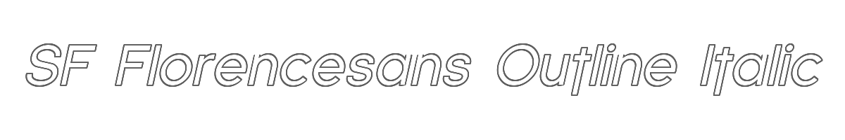 SF Florencesans Outline Italic 