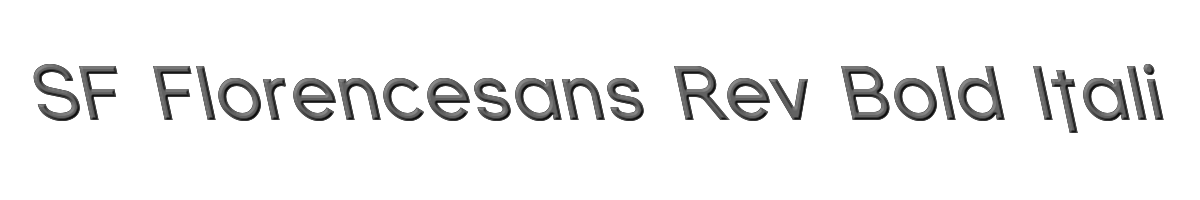 SF Florencesans Rev Bold Italic 