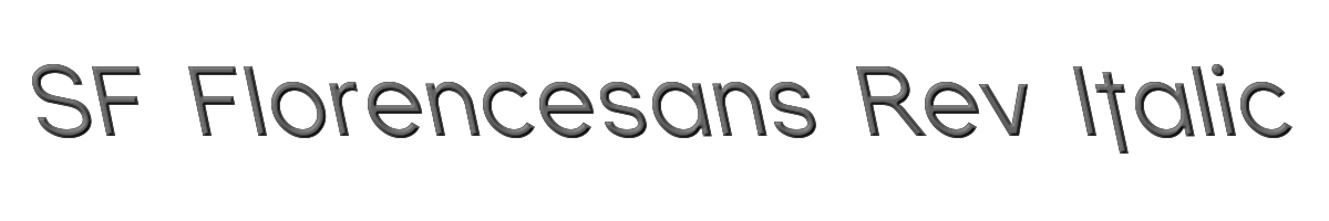 SF Florencesans Rev Italic 