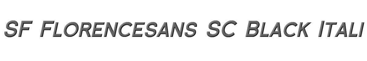 SF Florencesans SC Black Italic 