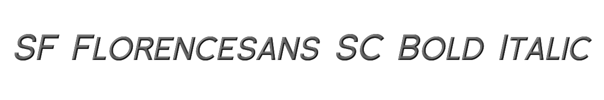 SF Florencesans SC Bold Italic 