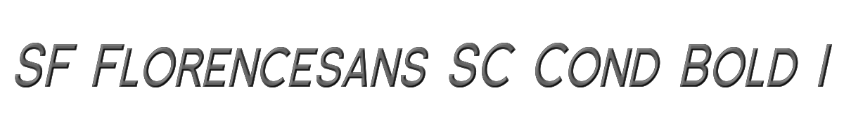 SF Florencesans SC Cond Bold Italic 