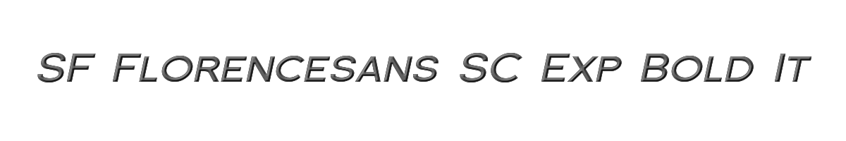 SF Florencesans SC Exp Bold Italic 