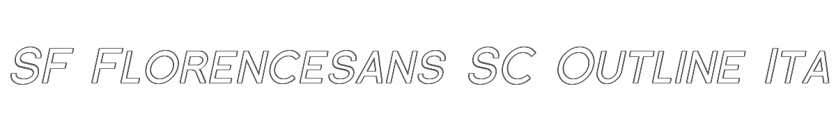 SF Florencesans SC Outline Italic 