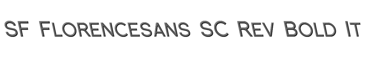 SF Florencesans SC Rev Bold Italic 