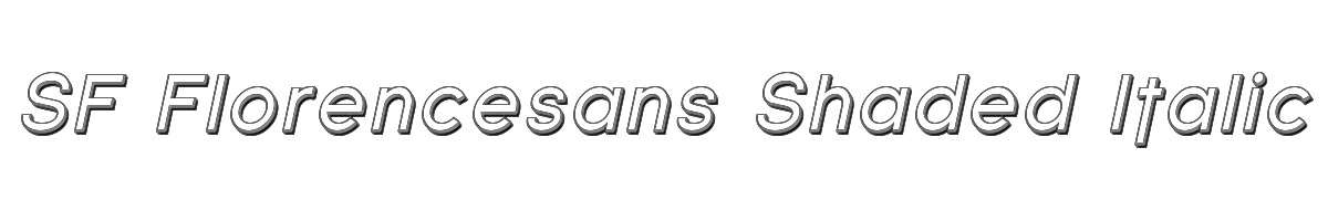 SF Florencesans Shaded Italic 