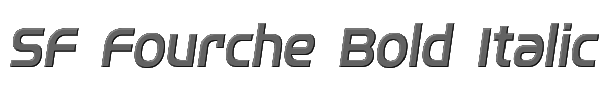 SF Fourche Bold Italic 