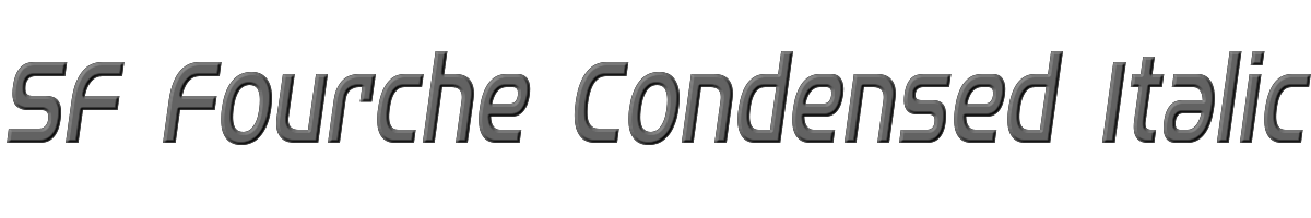 SF Fourche Condensed Italic 