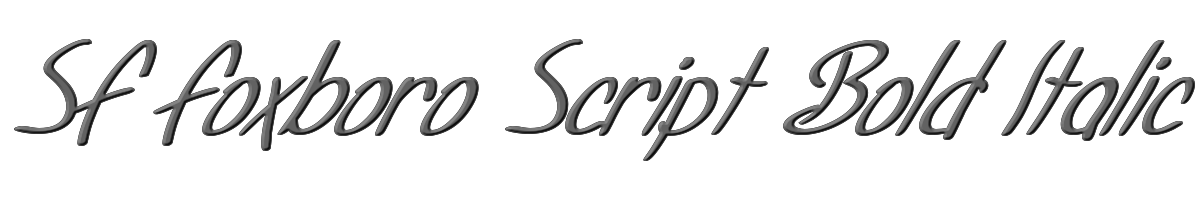 SF Foxboro Script Bold Italic 