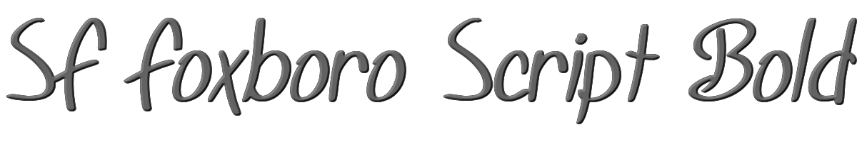SF Foxboro Script Bold 