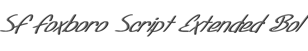SF Foxboro Script Extended Bold Italic 