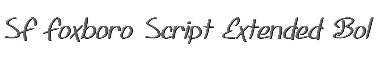 SF Foxboro Script Extended Bold 