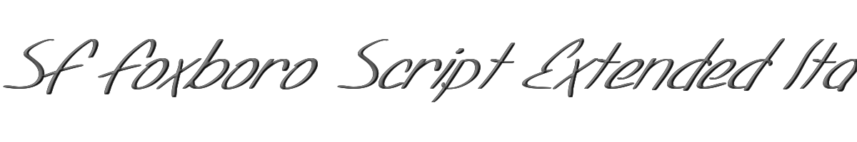 SF Foxboro Script Extended Italic 