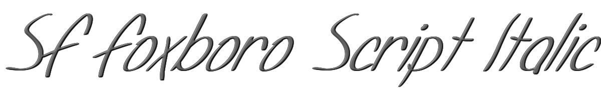 SF Foxboro Script Italic 