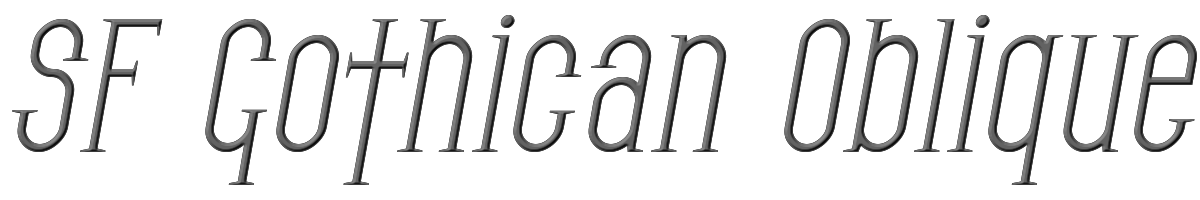 SF Gothican Oblique 