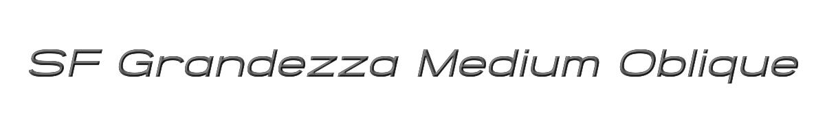 SF Grandezza Medium Oblique 