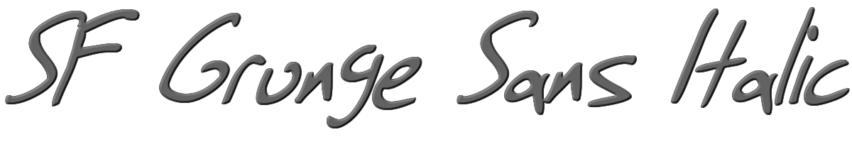 SF Grunge Sans Italic 