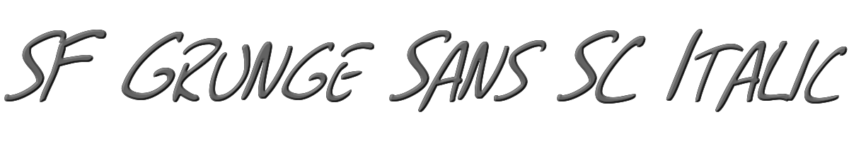 SF Grunge Sans SC Italic 