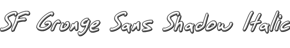 SF Grunge Sans Shadow Italic 