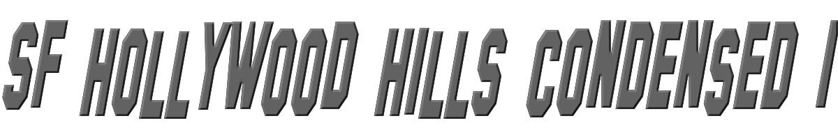 SF Hollywood Hills Condensed Italic 