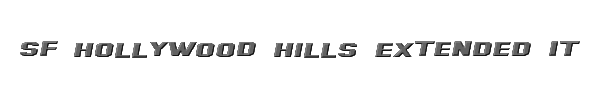 SF Hollywood Hills Extended Italic 