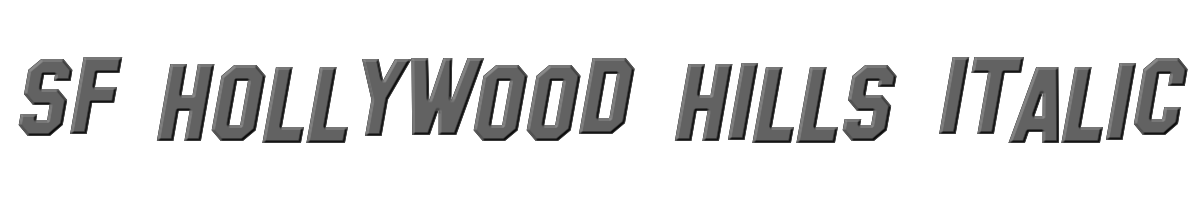 SF Hollywood Hills Italic 