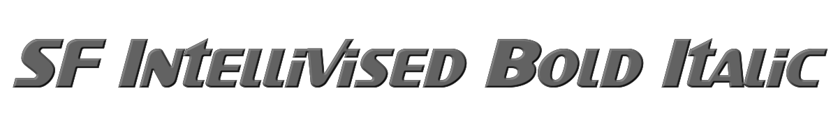 SF Intellivised Bold Italic 