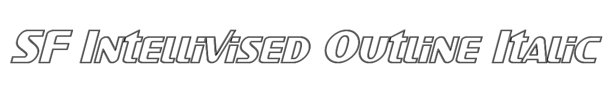 SF Intellivised Outline Italic 