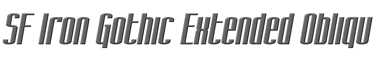 SF Iron Gothic Extended Oblique 