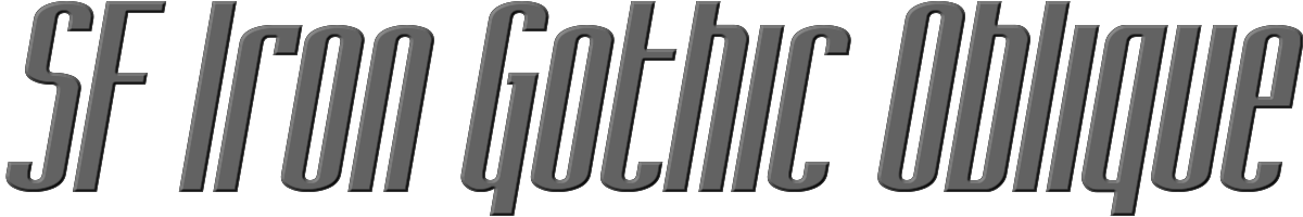 SF Iron Gothic Oblique 