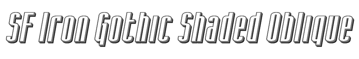 SF Iron Gothic Shaded Oblique 