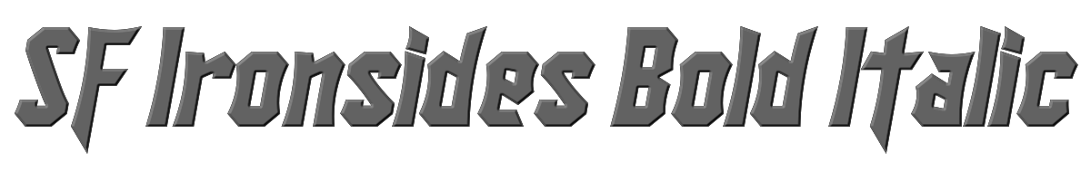SF Ironsides Bold Italic 